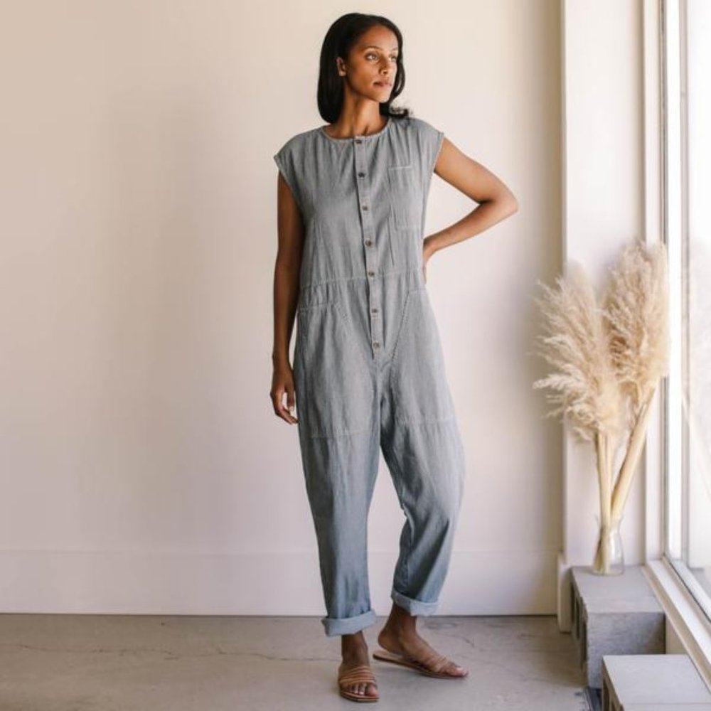 Nico Nico Harlowe Jumpsuit Railroad Stripe Small